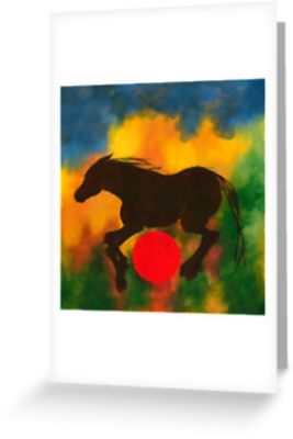 HORSE W RED BALL papergc,441x415,w,ffffff.2u4