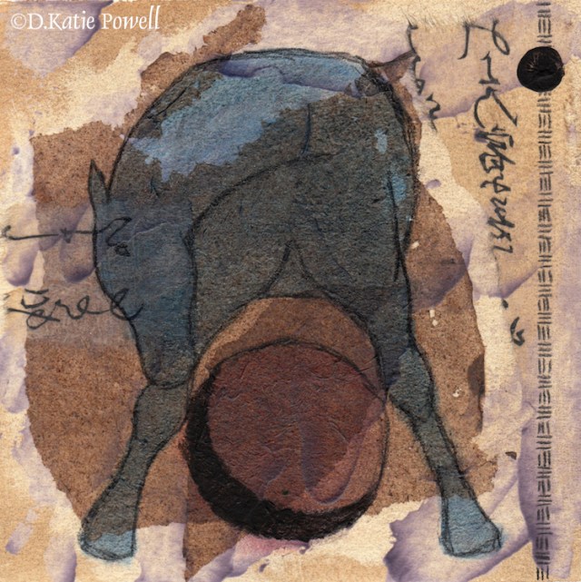 W HORSE STRADDLING CRESCENT MOON DKP