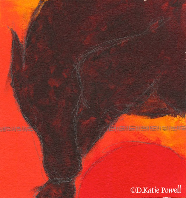 W HORSE STRADDLING RED BALL DKP