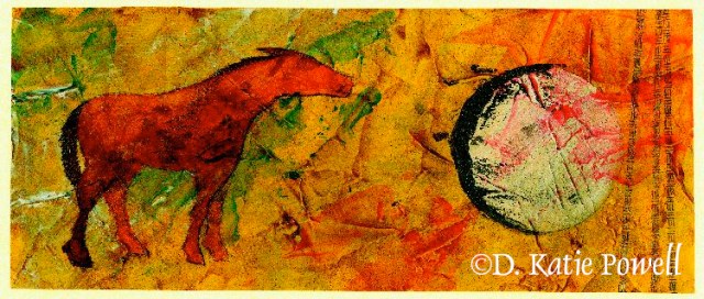 WO RUST HORSE CALLING MOON DKP