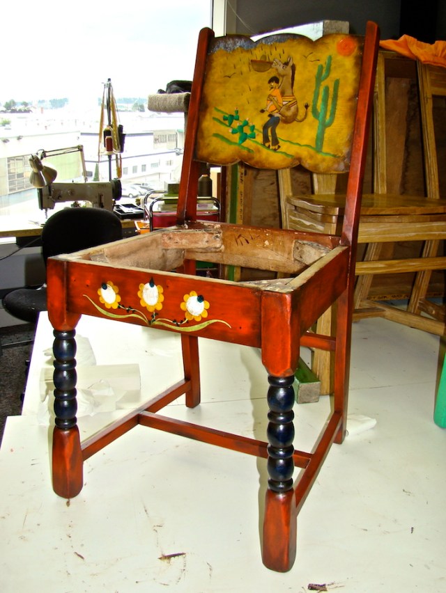 W11 PAINTED BURRO CHAIR 10