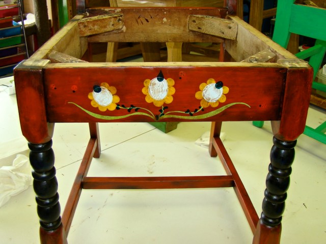 W11 PAINTED BURRO CHAIR 9